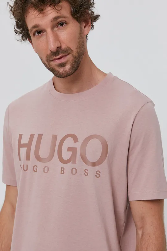 beżowy Hugo T-shirt 50454191