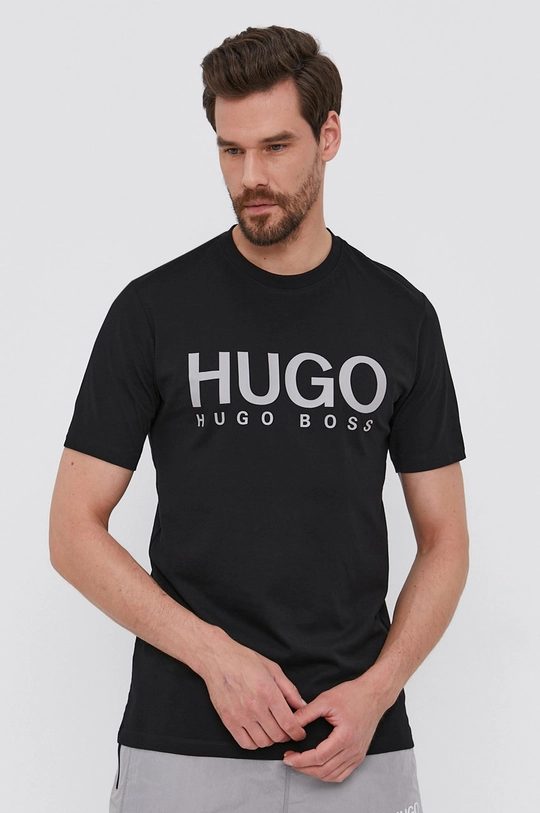 czarny Hugo T-shirt 50454191 Męski