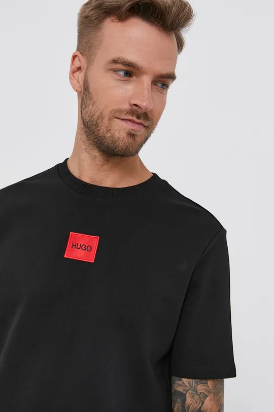czarny Hugo T-shirt bawełniany 50458194