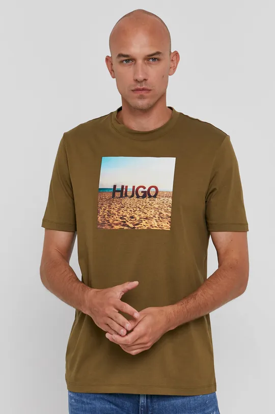 zielony Hugo T-shirt 50459428 Męski