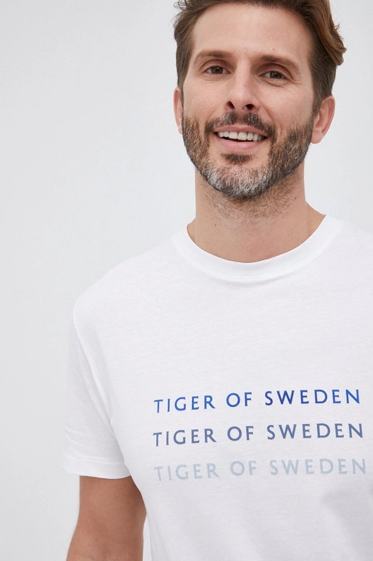 Tiger Of Sweden Tricou din bumbac alb T51831004