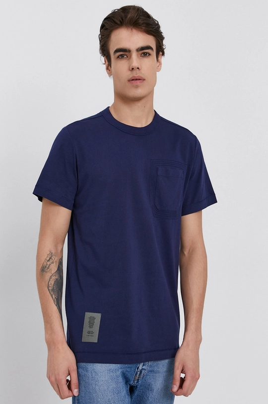 niebieski G-Star Raw T-shirt D19856.336 Męski