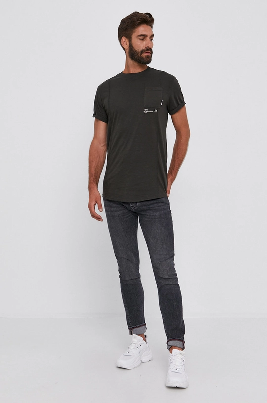 G-Star Raw T-shirt bawełniany D19897.C372 100 % Bawełna organiczna