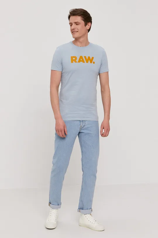 Tričko G-Star Raw modrá