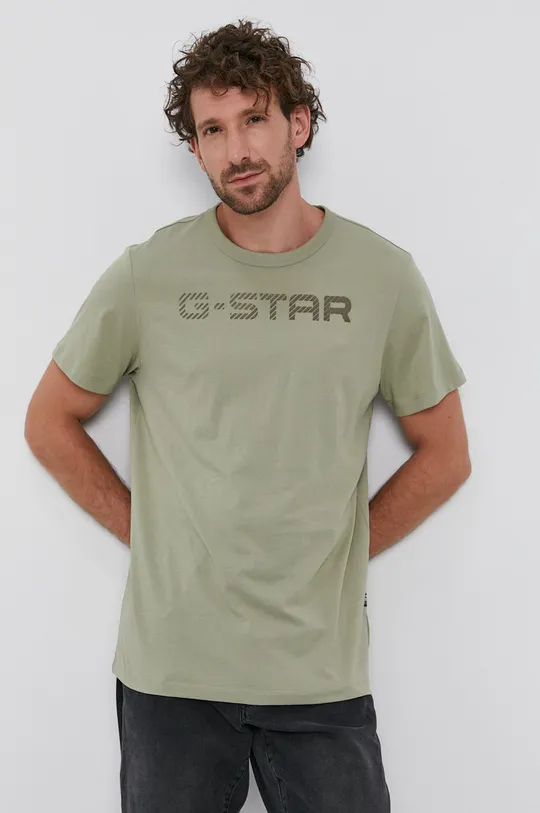 zielony G-Star Raw T-shirt D20482.336 Męski