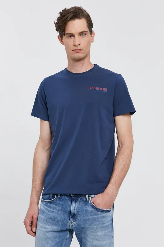 granatowy Pepe Jeans T-shirt RAMON Męski