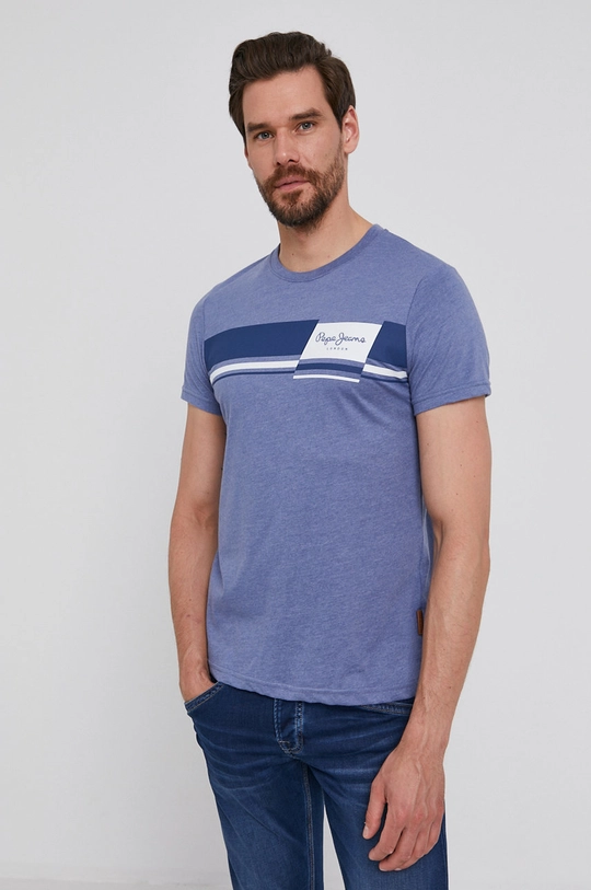 fioletowy Pepe Jeans T-shirt Kade Męski