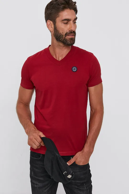 czerwony Pepe Jeans T-shirt bawełniany Wilfrid Męski