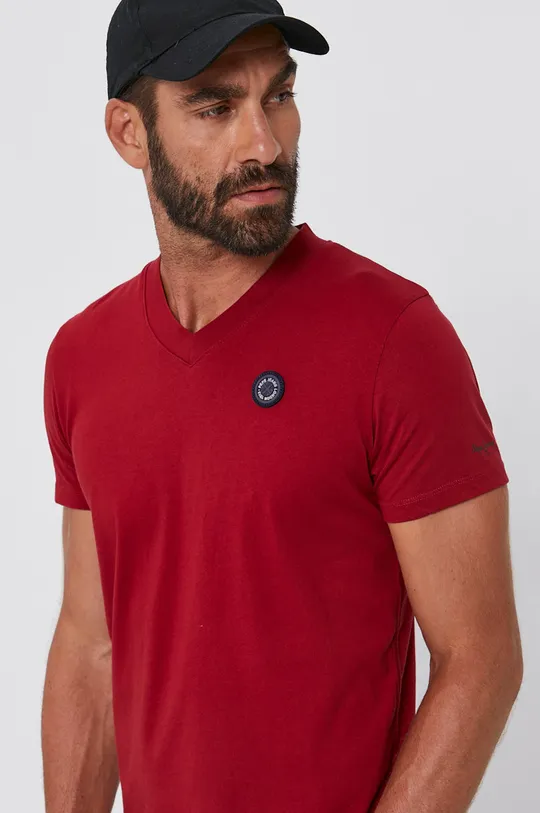 czerwony Pepe Jeans T-shirt bawełniany Wilfrid
