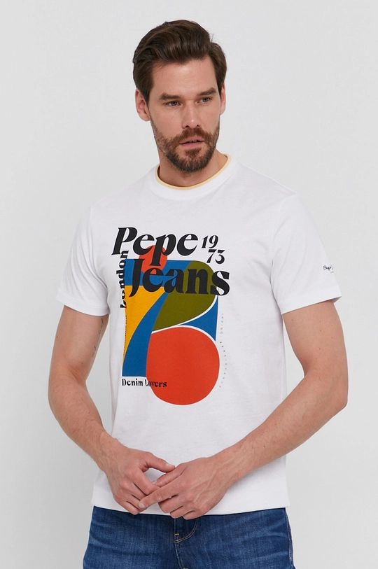 biały Pepe Jeans T-shirt Willy