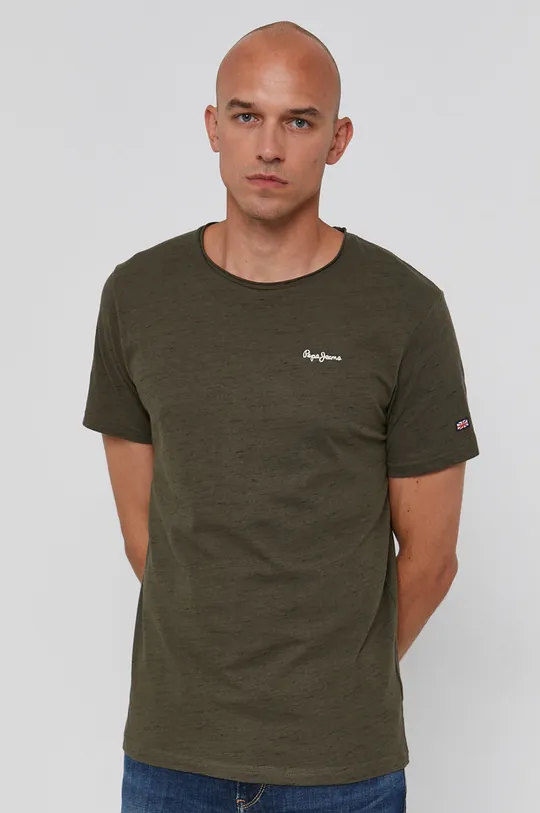 zielony Pepe Jeans T-shirt Paul 7 Męski