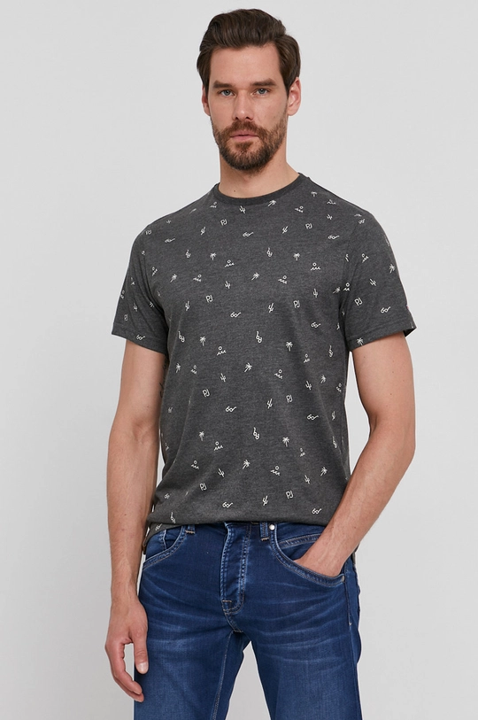 szary Pepe Jeans T-shirt Lynch Męski