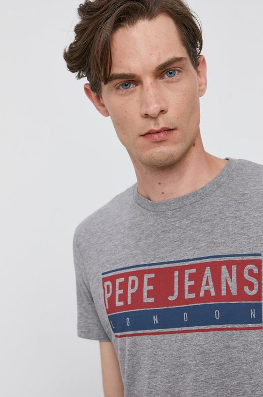 szary Pepe Jeans T-shirt Jayo