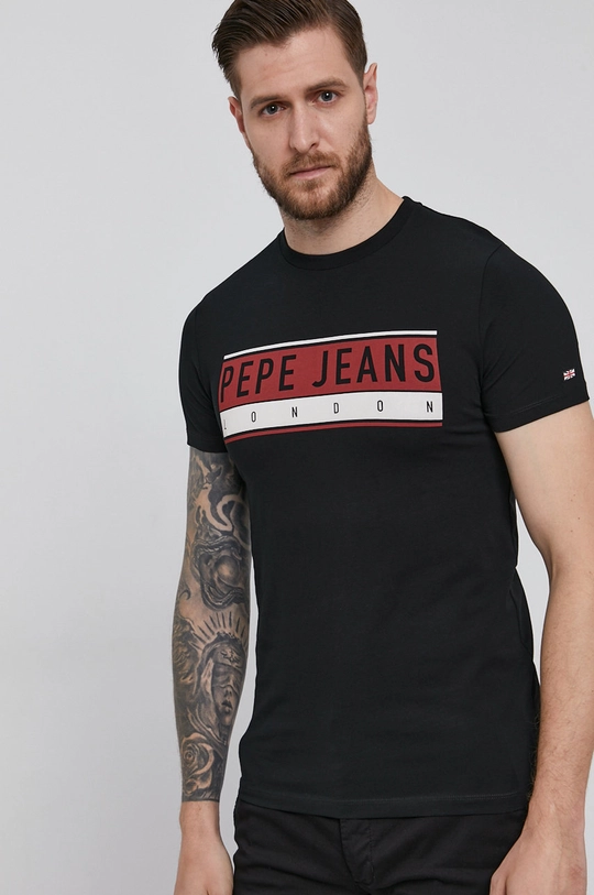 čierna Tričko Pepe Jeans Jayo