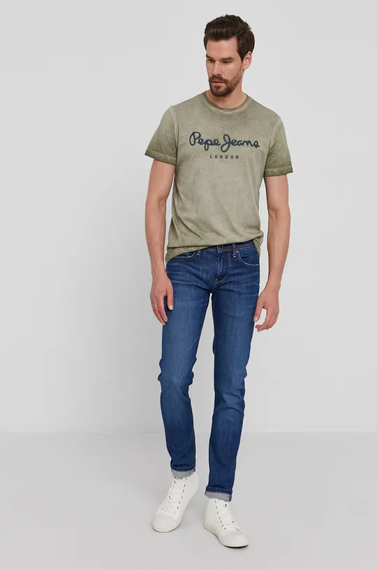 Pepe Jeans T-shirt New West Sir zielony