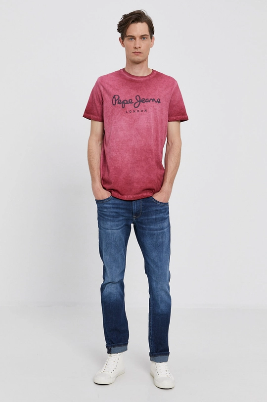 Pepe Jeans T-shirt West czerwony