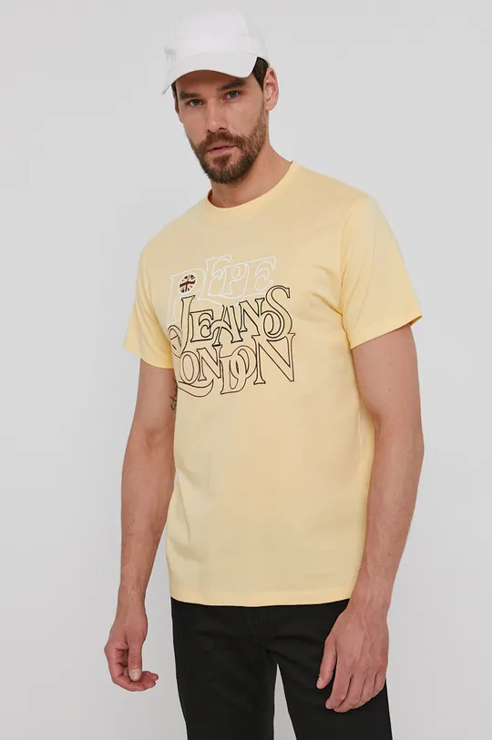 žltá Tričko Pepe Jeans Dubley Pánsky