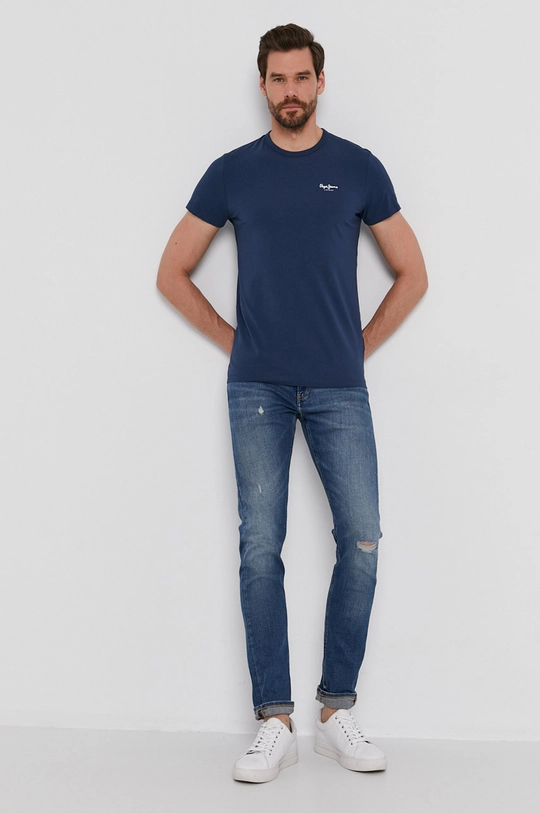 Pepe Jeans T-shirt Basic granatowy