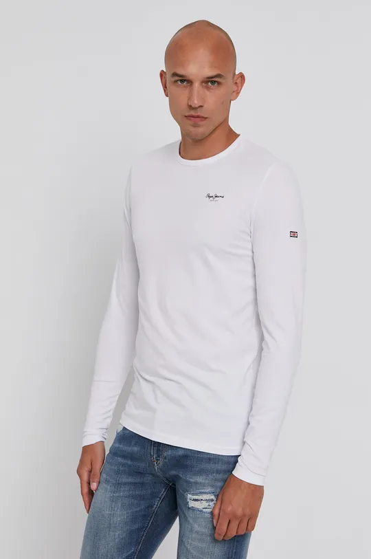 biały Pepe Jeans Longsleeve Orginal Basic Męski