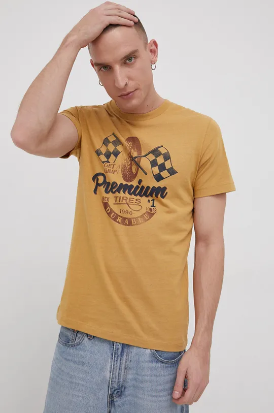 zlatna Pamučna majica Premium by Jack&Jones