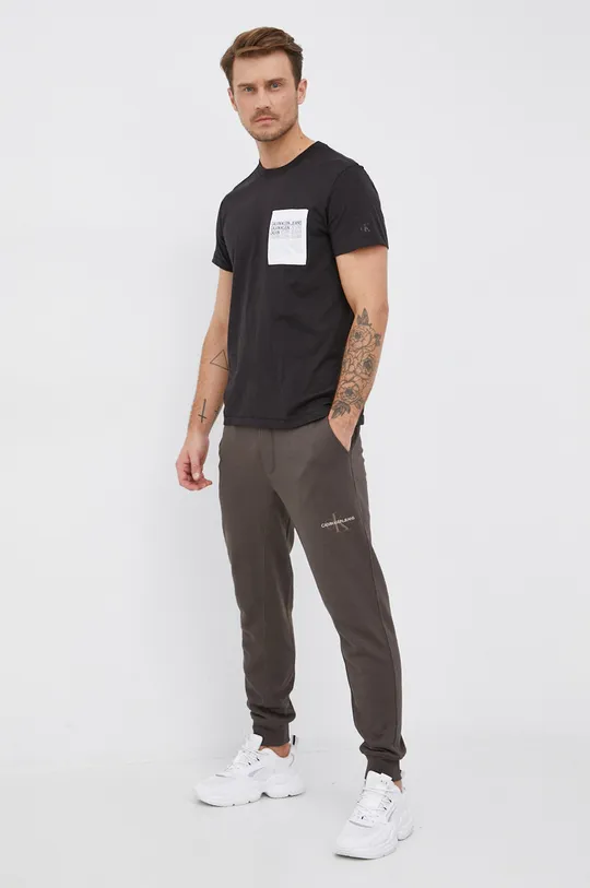 Calvin Klein Jeans T-shirt bawełniany J30J319293.4890 czarny