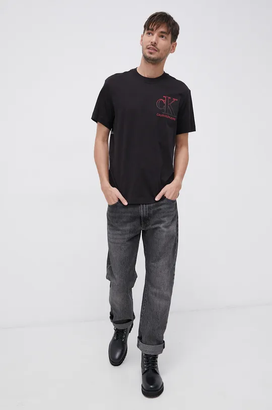 Calvin Klein Jeans T-shirt bawełniany J30J319380.4890 czarny