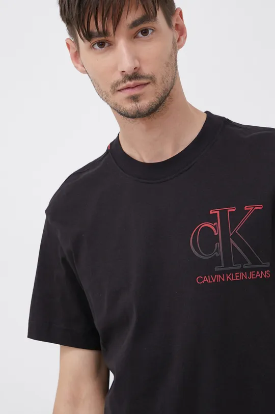 czarny Calvin Klein Jeans T-shirt bawełniany J30J319380.4890