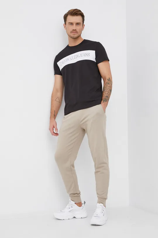 Calvin Klein Jeans T-shirt bawełniany J30J319296.4890 czarny