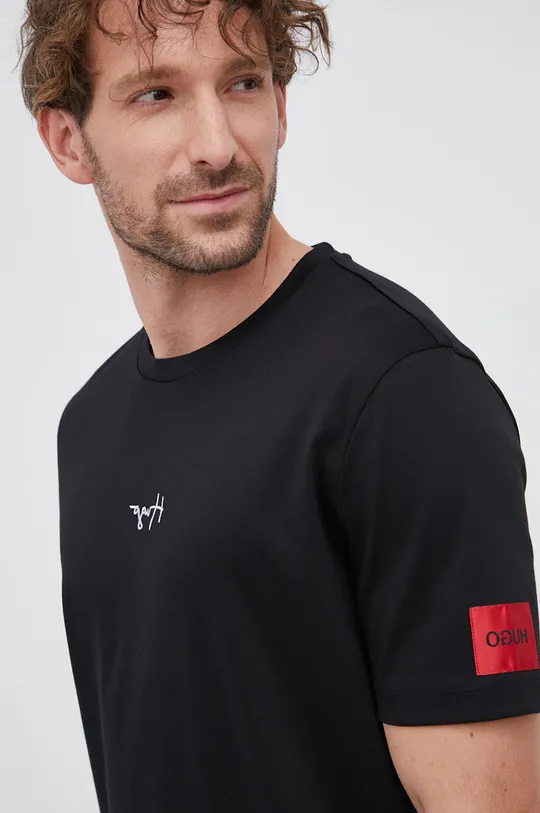 μαύρο Hugo - Βαμβακερό μπλουζάκι
