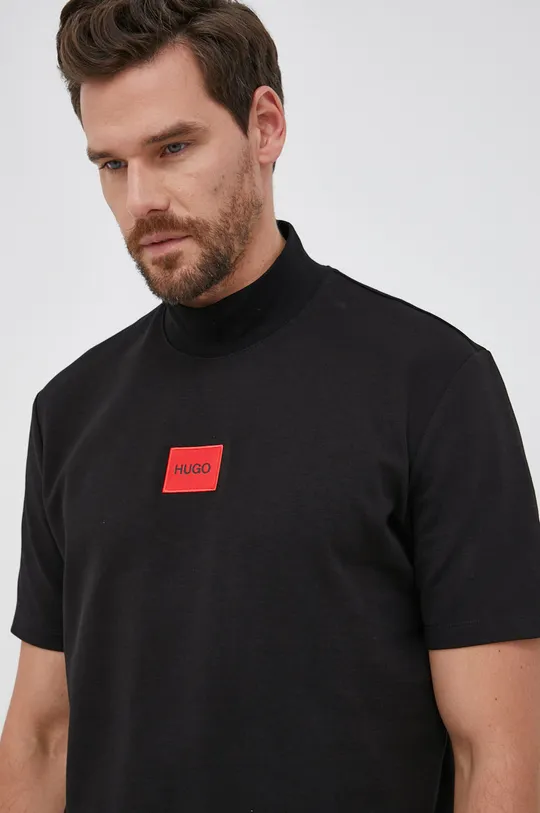 czarny Hugo T-shirt 50455295 Męski