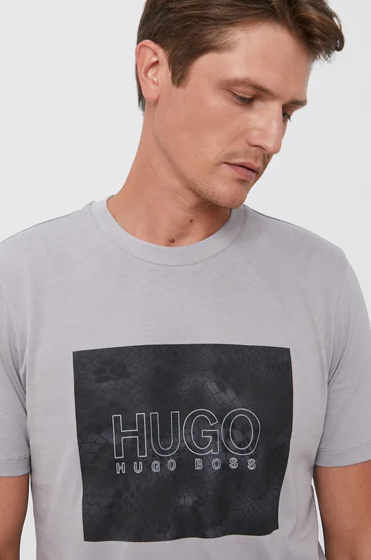 γκρί Βαμβακερό μπλουζάκι Hugo