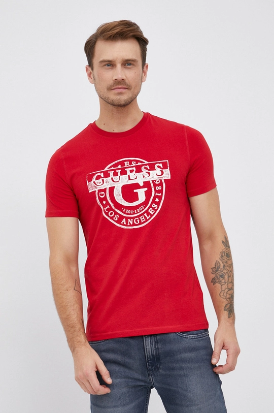 Guess T-shirt czerwony