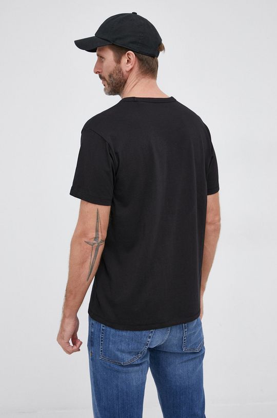 czarny Guess T-shirt bawełniany