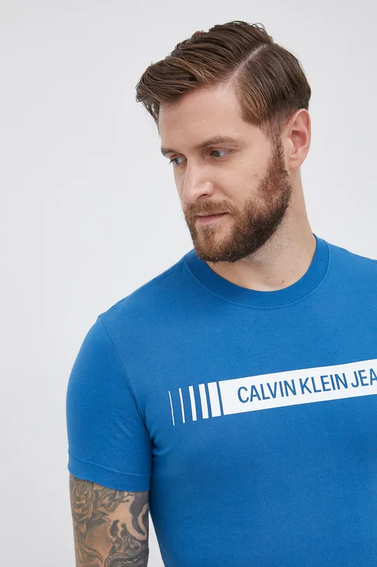 niebieski Calvin Klein Jeans T-shirt bawełniany J30J319294.4890