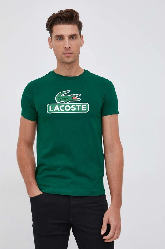 zielony Lacoste T-shirt TH6909 Męski