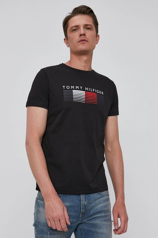 fekete Tommy Hilfiger t-shirt Férfi