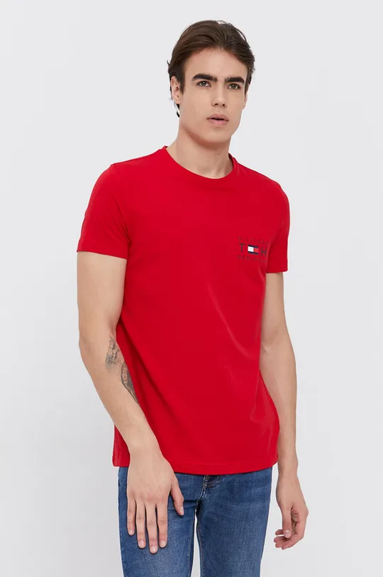 piros Tommy Hilfiger t-shirt Férfi