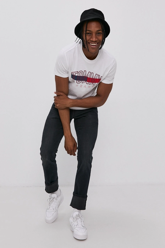 Tommy Jeans T-shirt bawełniany DM0DM09717.4890 biały