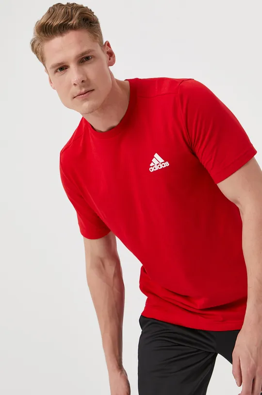 červená Tréningové tričko adidas GT5552