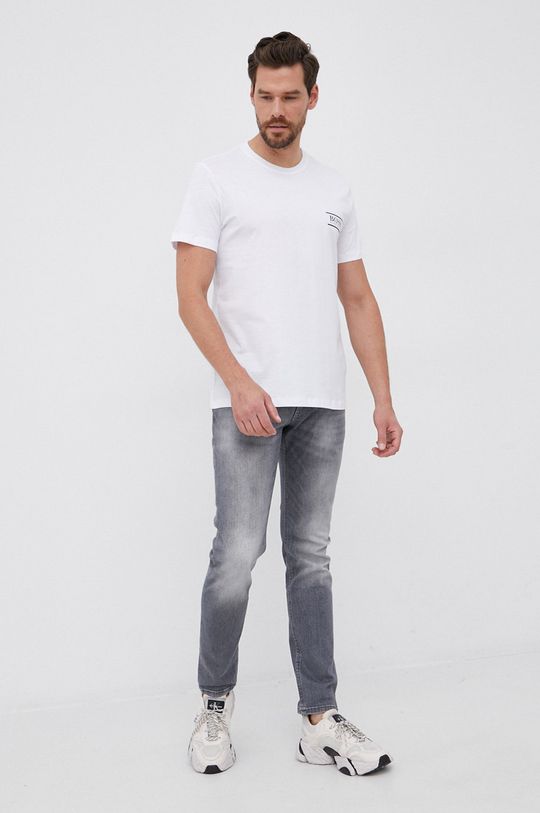 Boss T-shirt bawełniany biały