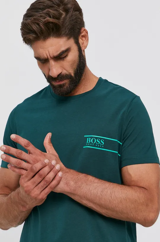 zielony Boss T-shirt bawełniany 50426319