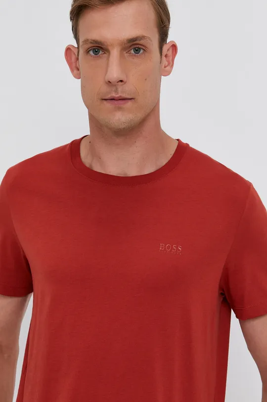 czerwony Boss T-shirt bawełniany 50333808 Męski