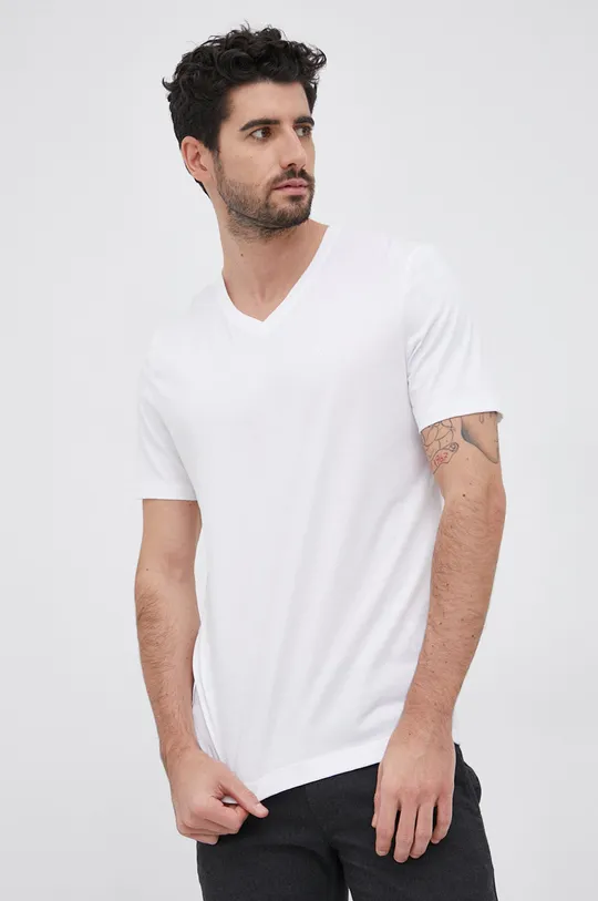 biały Boss T-shirt bawełniany 50333815 Męski