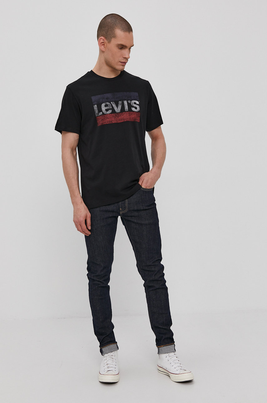 Μπλουζάκι Levi's μαύρο