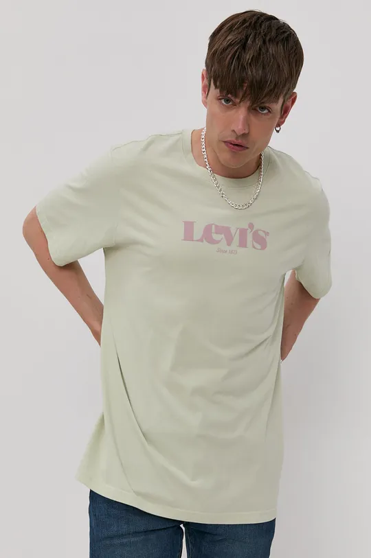 zielony Levi's T-shirt Męski