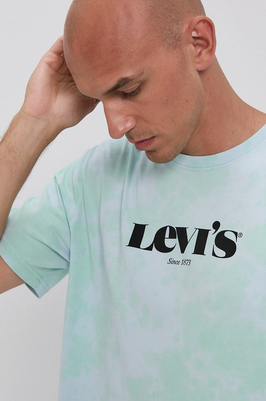 niebieski Levi's T-shirt bawełniany