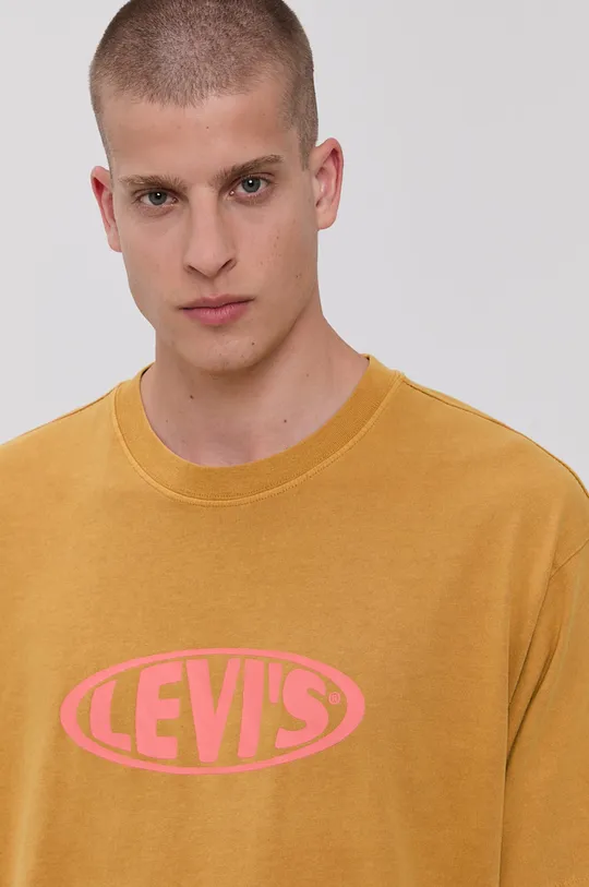 sárga Levi's pamut póló
