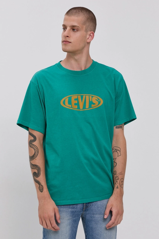 zielony Levi's T-shirt bawełniany