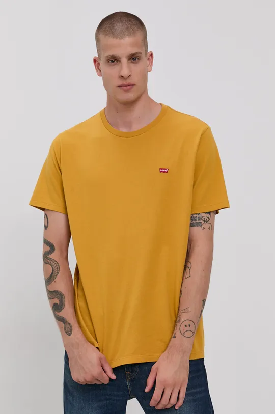 żółty Levi's T-shirt bawełniany Męski