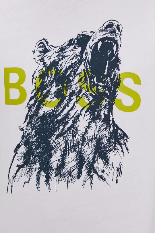 Boss T-shirt bawełniany Casual 50460607 Męski